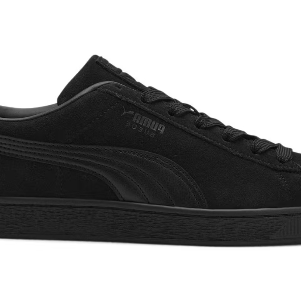 Puma Suede Classic Sneakers Black Low Top Lifestyle Shoes women’s 8/mens 6.5